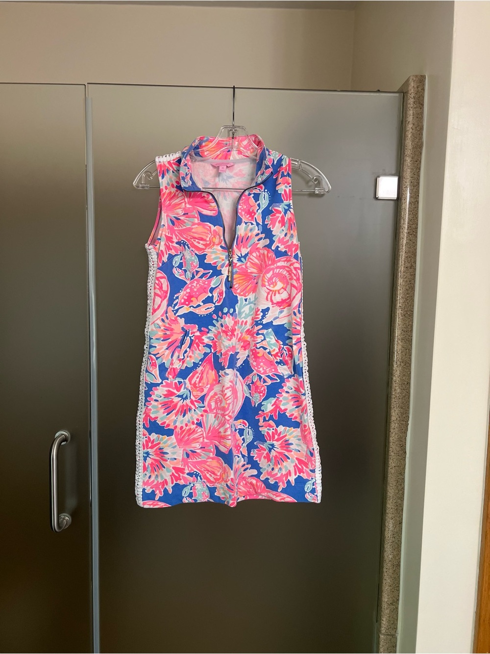 Lilly Pulitzer Pink Blue Floral Zip-Up